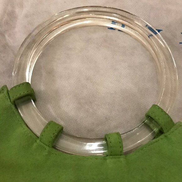 Hype vintage 90s suede lucite handbag - Picture 3 of 6